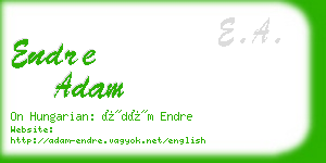 endre adam business card